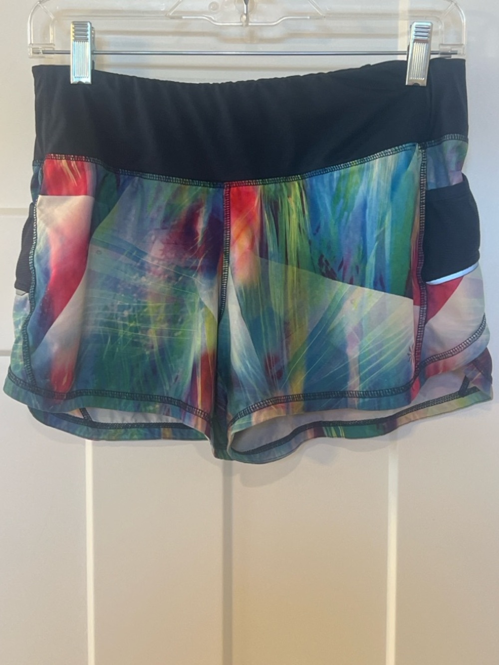 Athleta Speedlight Running Shorts XS Lined 3” Inseam Colorful